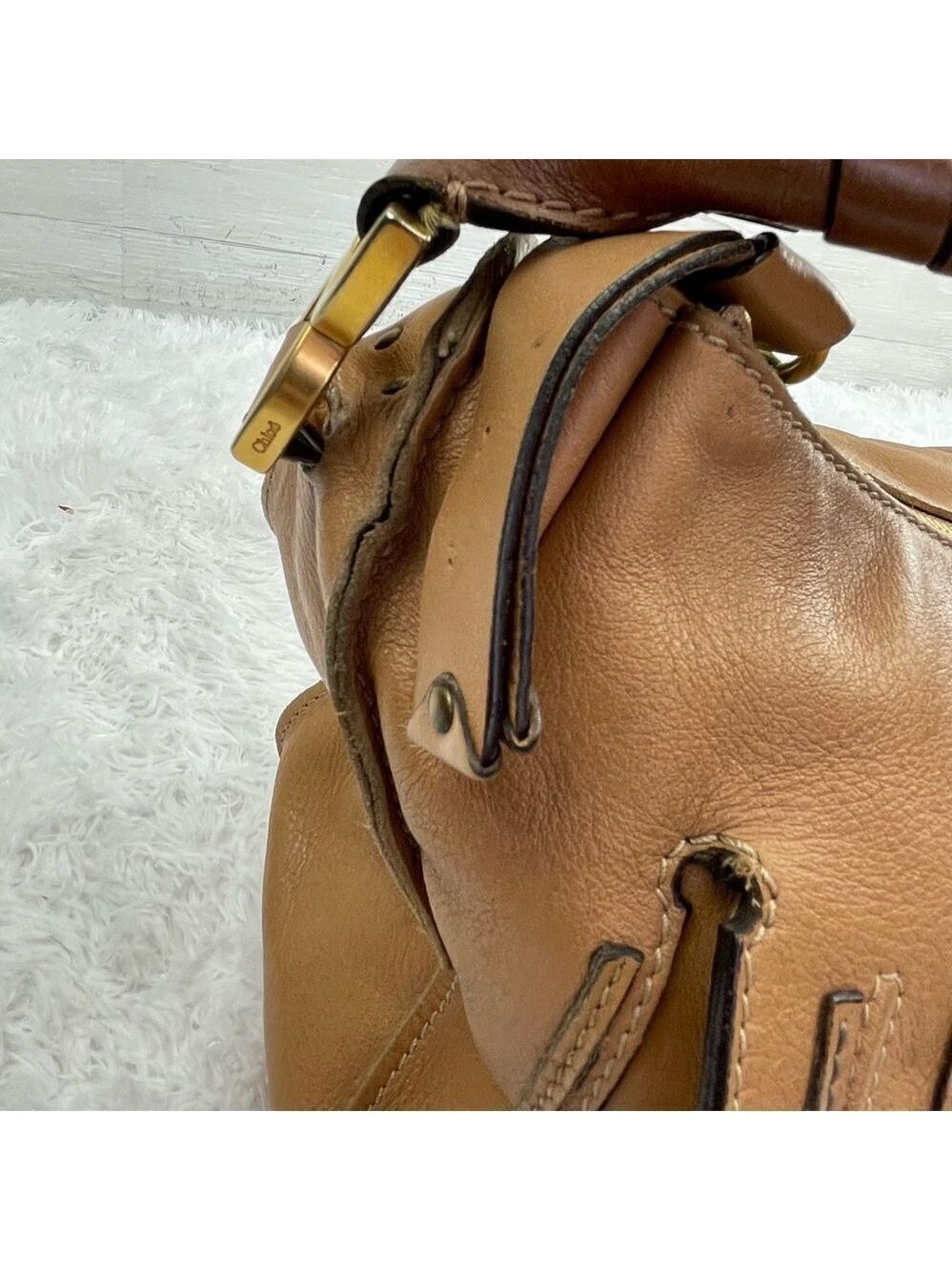 Chloe Marcie Large Hobo Leather Shoulder Bag - Picture 5 of 16